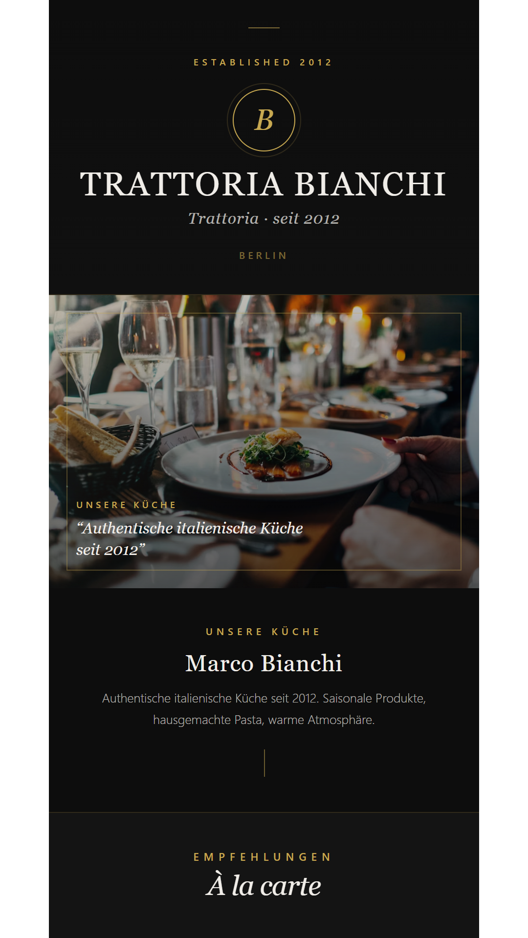 Restaurant — Noir — Restaurant
