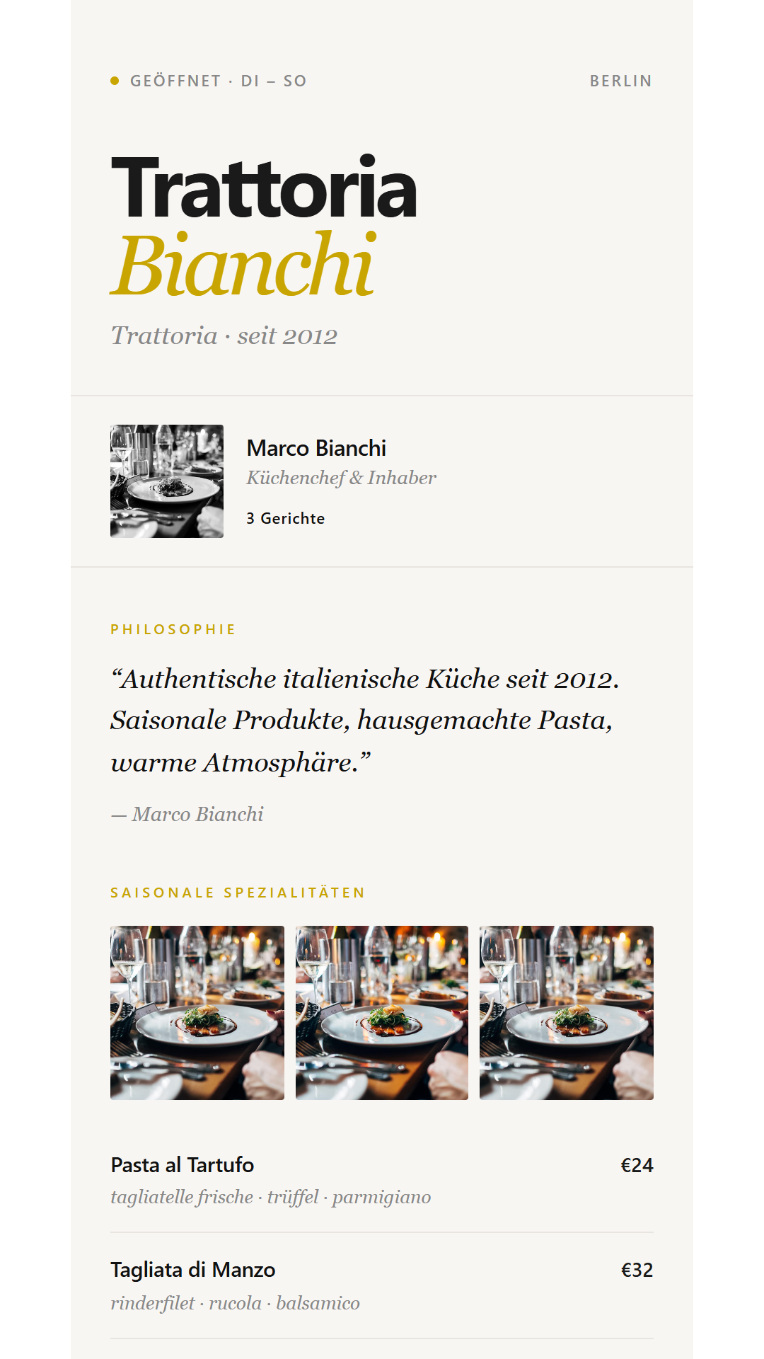 Restaurant — Pure — Restaurant