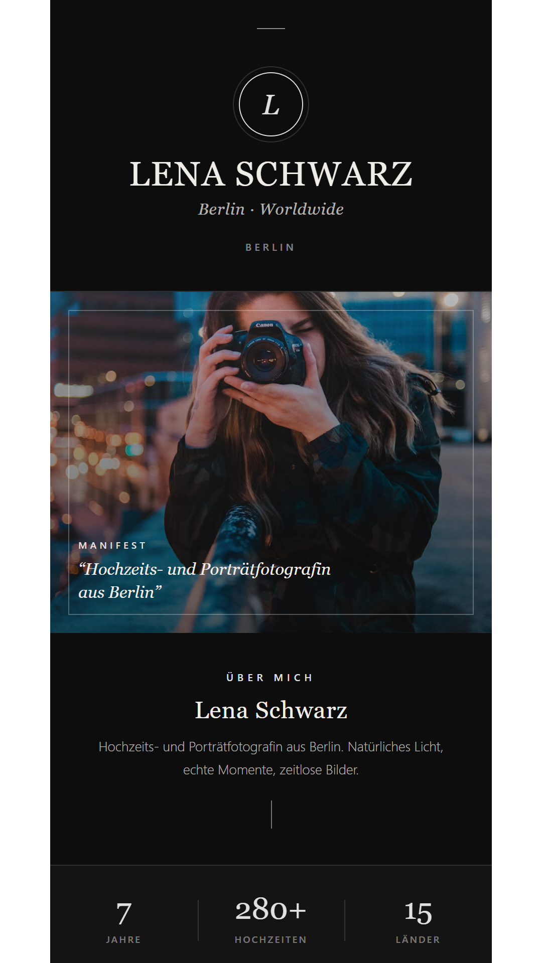 Photographer — Noir — Creator & Photo