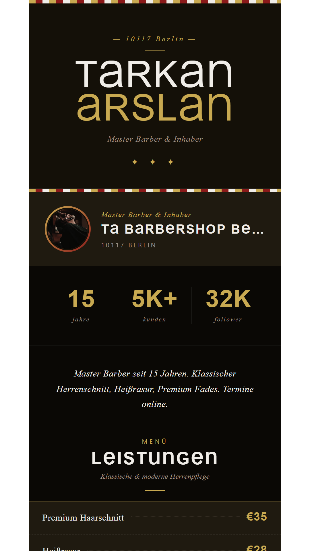 Barber — Noir — Salon & Barber